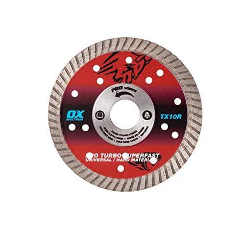 Ox Tools Tx10R-180/22 Ox-Tx10R Spectrum Superior Turbo Diamond Blade, 180/22.23Mm, Rosso