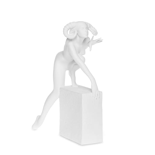 Christel By Sommer Figura Statuetta Zodiaco Ariete 25Cm Bianco Poliresina