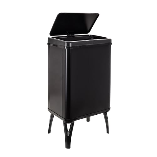 Well Home Mobiliario & Decoración Pattumiera Intelligente Con Apertura Automatica O Contatto Manuale Da 40 L, 35,5 X 26 X 71,5 Cm, Colore Nero.