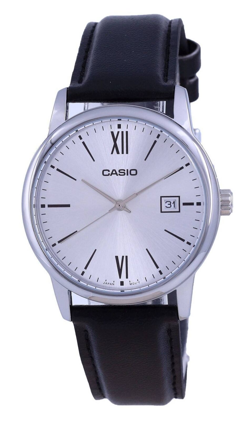 Casio Silver Dial Stainless Steel Analog Dress Quartz Mens Watch MTP-V002L-7B3