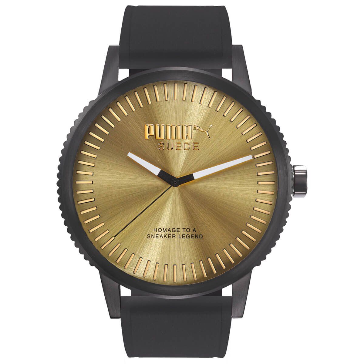 NUOVA Orologio Puma Uomini Nero Suede PU104101007