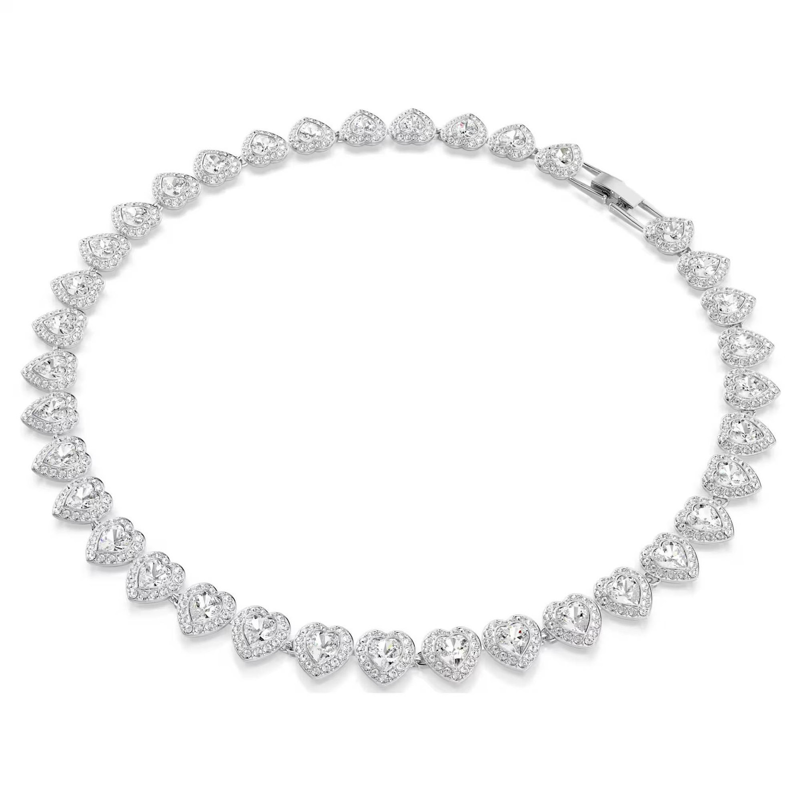 Collana Swarovski Una Angelic Ariana Grande Cuori 5720857 necklace Rodio Tennis