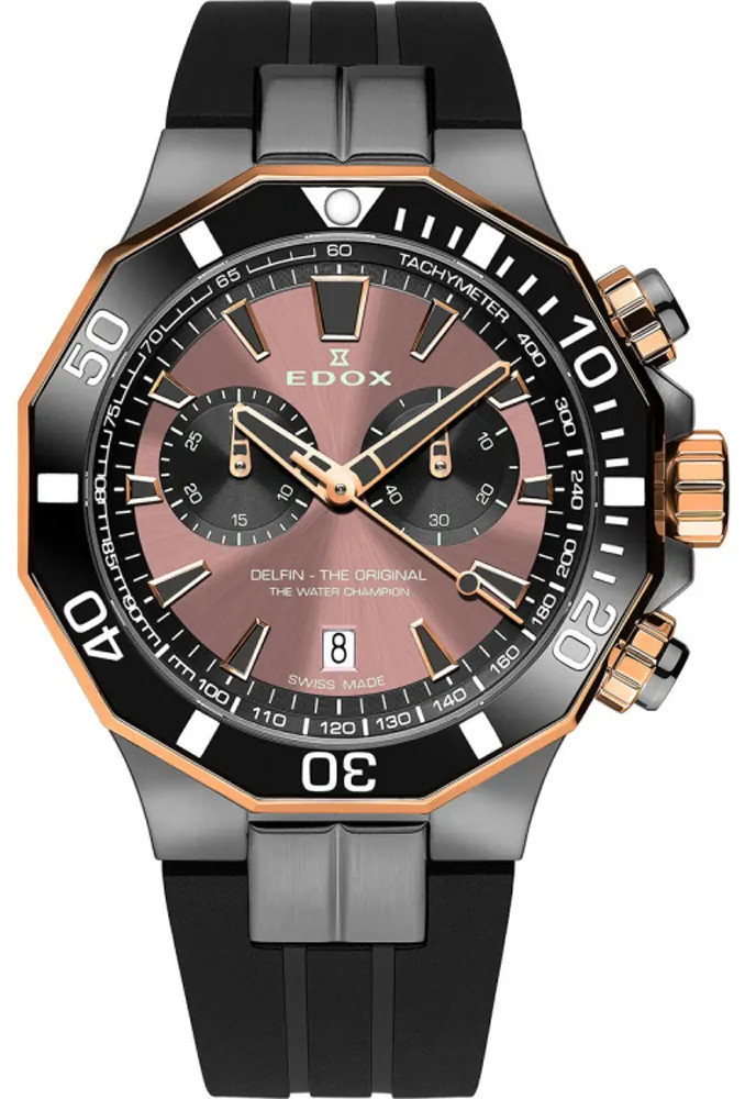 EDOX Delfin 10112-357GRNCA-BRNR Orologio Uomo Al quarzo