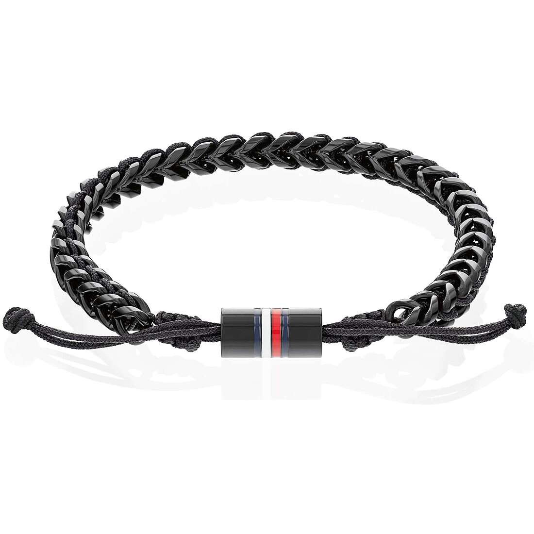 Bracciale Uomo TOMMY HILFIGER BRAIDED 2790513 Acciaio Inossidabile Tessuto Nero