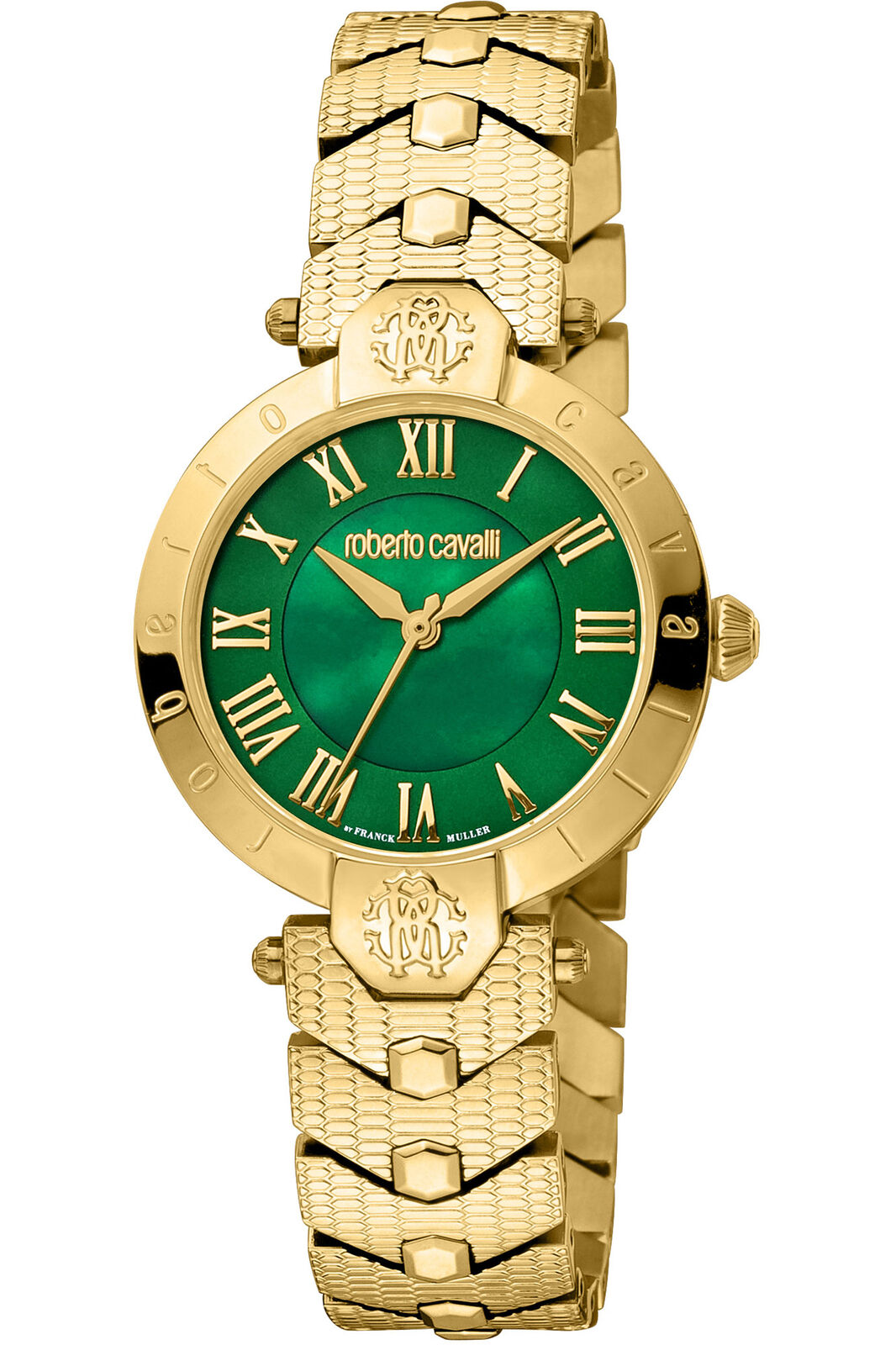 Orologio Roberto Cavalli by FM RV1L166M0061 da Donna Verde in Acciaio