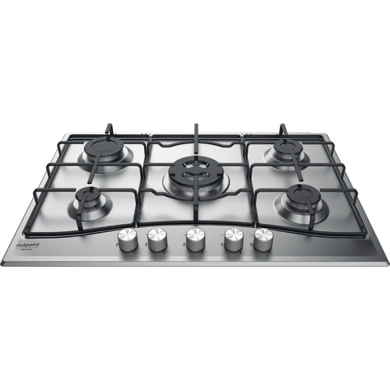 HOTPOINT ARISTON PCN 752 T/AS/HA PIANO COTTURA 75 CM 5 FUOCHI A GAS INOX