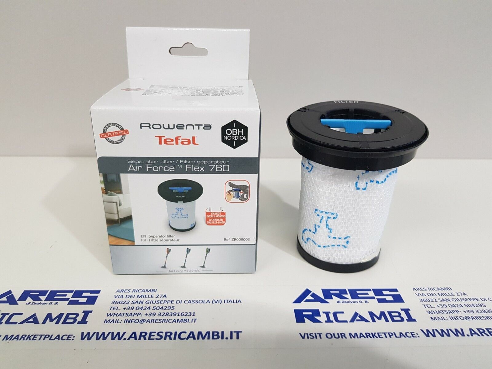 Rowenta ZR009003 Filtro separatore per la scopa Air Force 760 Flex