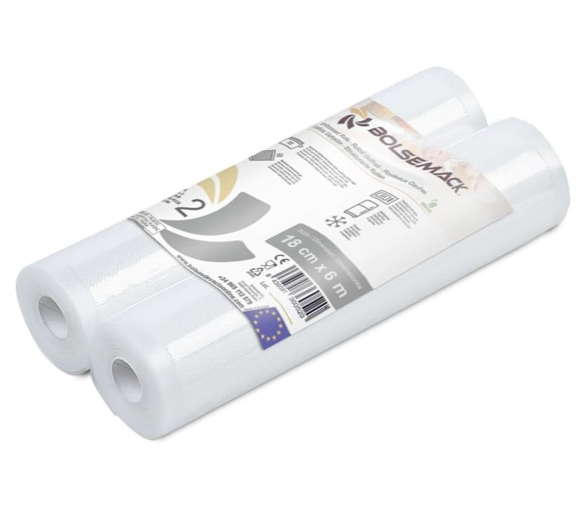 BOLSEMACK Sacchetti Sottovuoto alimenti - Rotoli Sottovuoto per Alimenti (o8k)