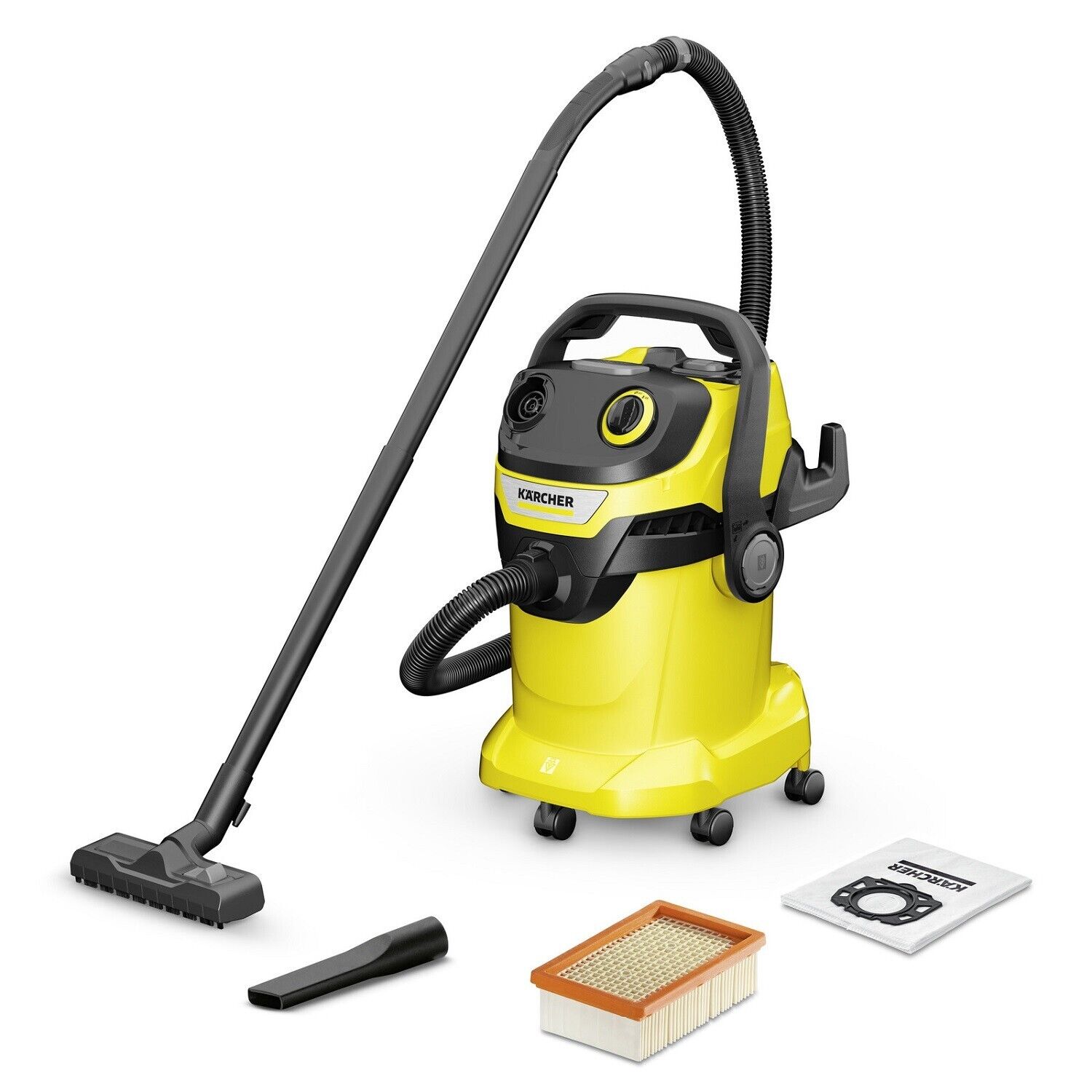 Bidone aspiratutto karcher wd5 senza sacco con filtro professionale 25 litri