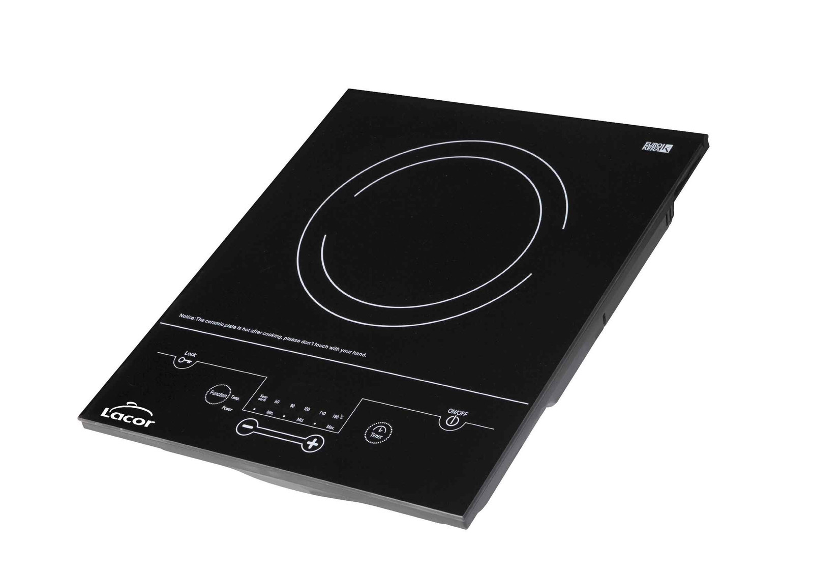 Lacor PLACA DE INDUCCION PORTATIL 2000W, Metal, Black, 1.25 cm (b7S)