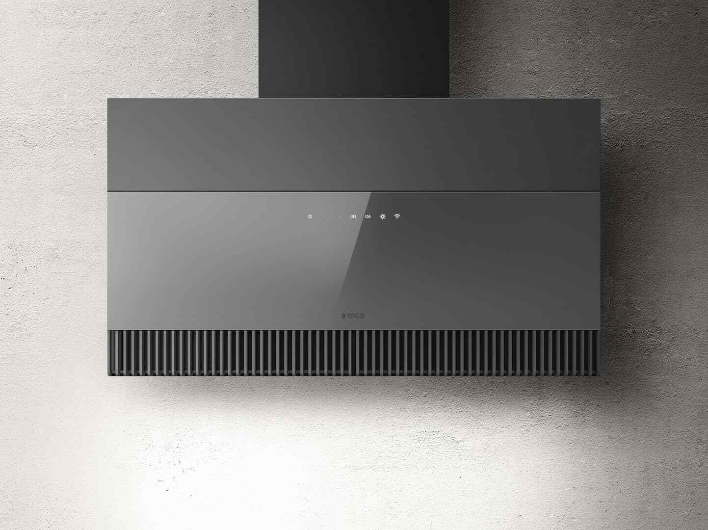 Elica Cappa Cucina 80 cm Filtrante a Parete Nero PLAT BL/F/80