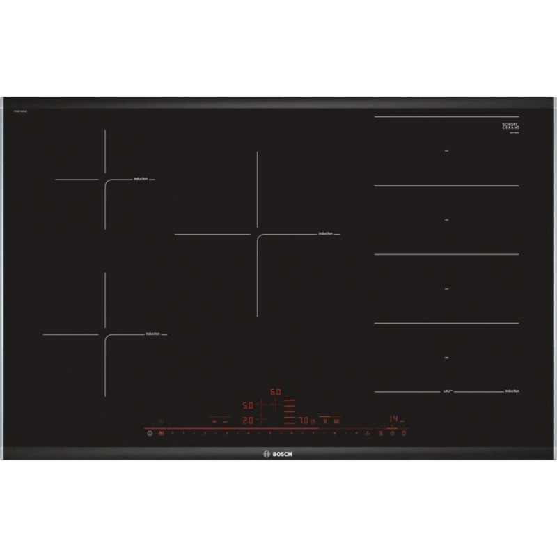 BOSCH PXV875DC1E PIANO COTTURA DA INCASSO A INDUZIONE 80CM COLORE NERO