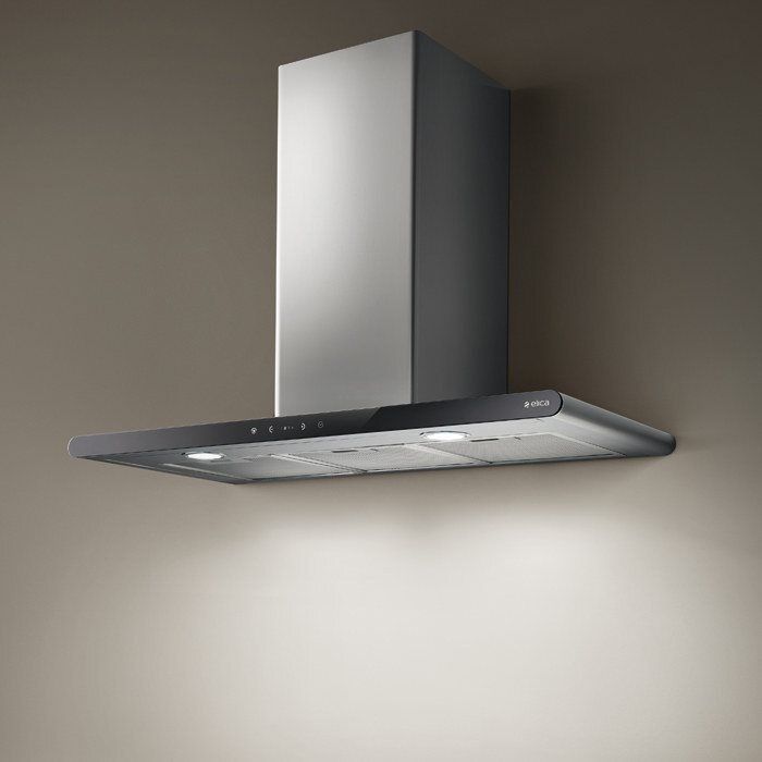 Elica Cappa Cucina Aspirante Parete 80 cm x 38 cm Acciaio Nera GALAXY BLIX/A/80