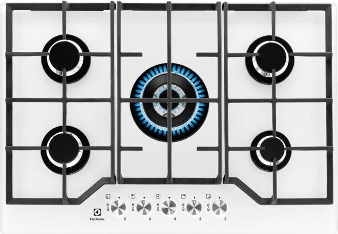 Electrolux Piano Cottura 5 Fuochi a Gas Larghezza 74 cm Bianco KGG7536W