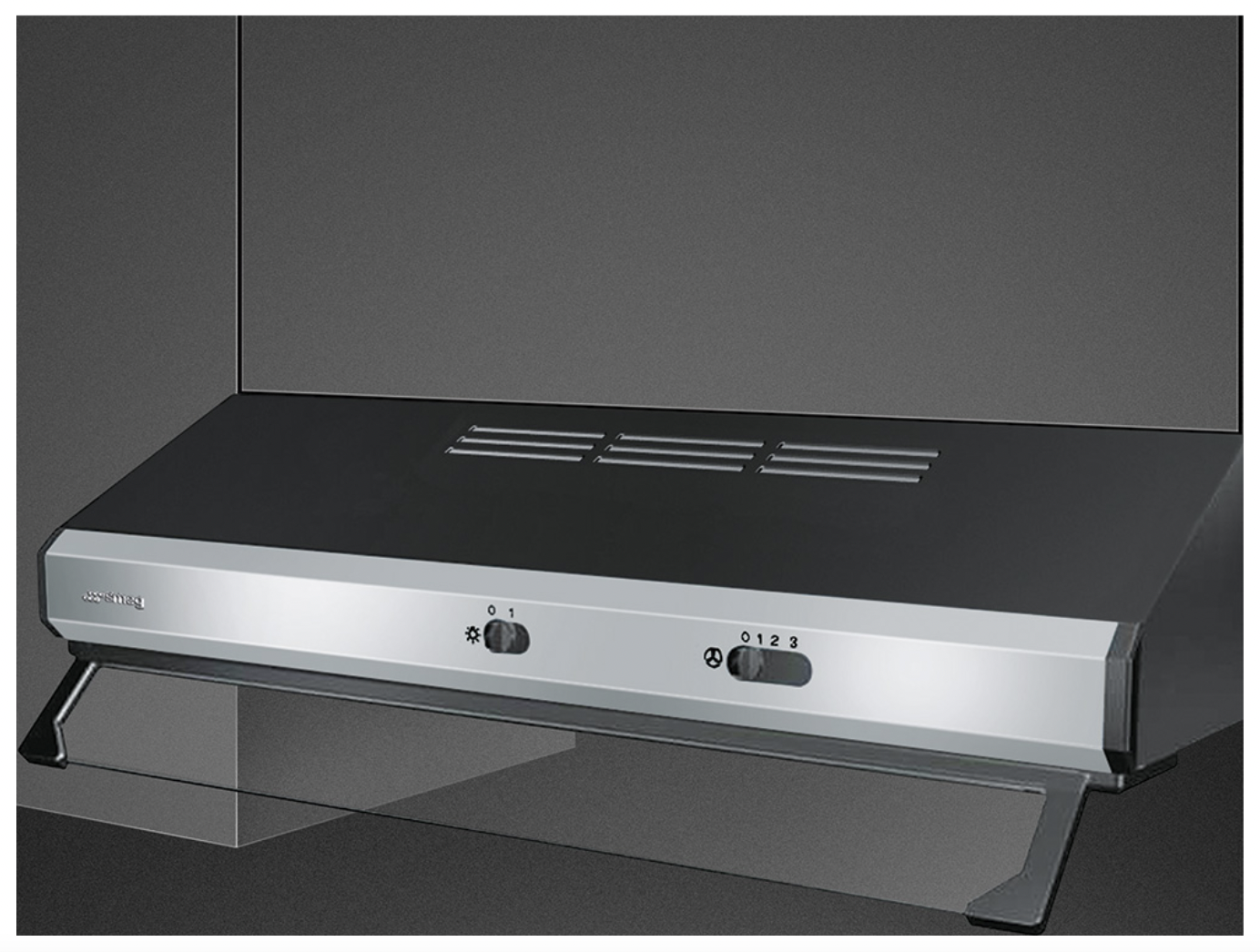 SMEG KSEC61XE CAPPA ASPIRANTE  INTEGRATA 60 cm FRONTALINO ACCIAIO INOX