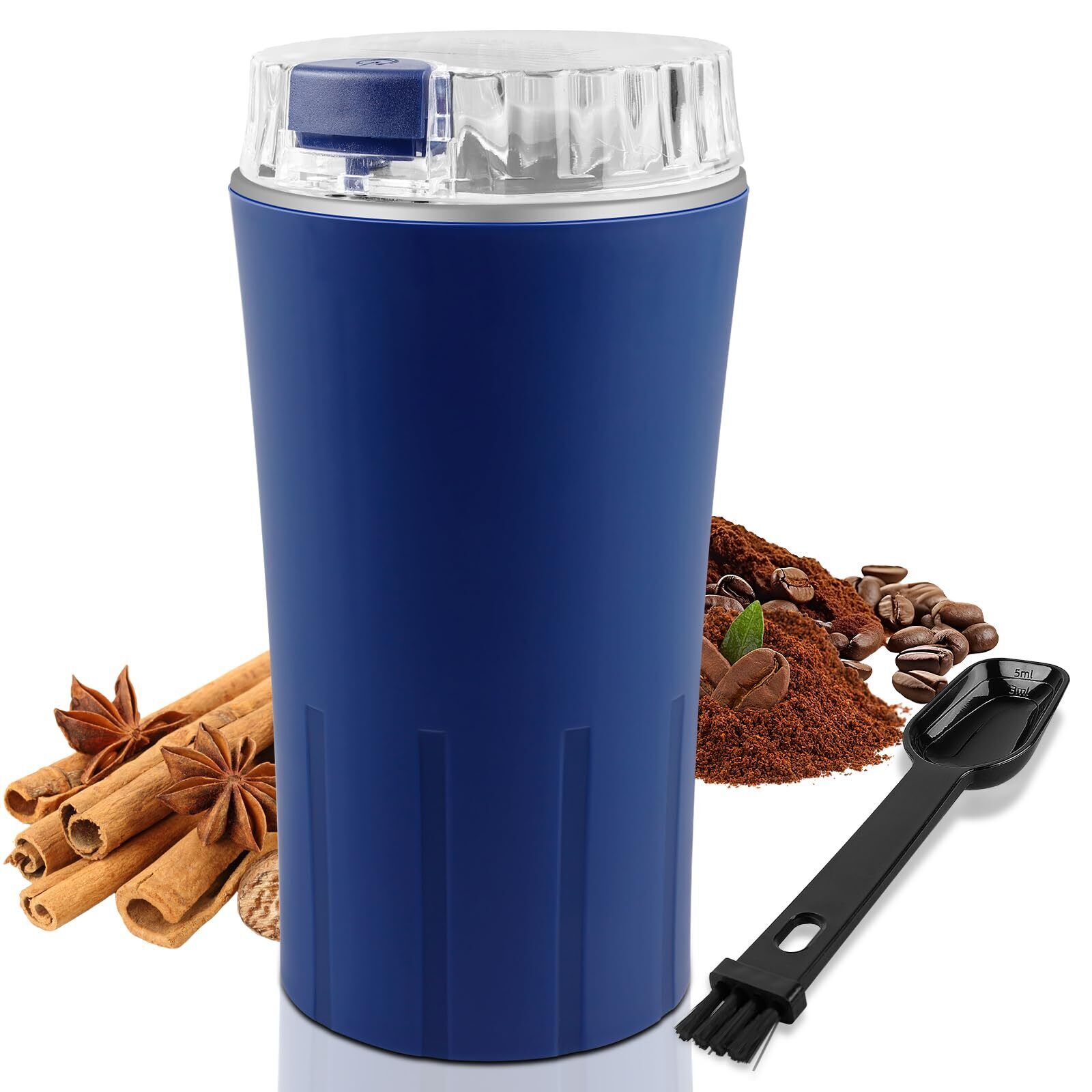 Macina Caffe' Elettrico Macinacaffè Elettrico Macinino Caffè 300W Macina Spez...