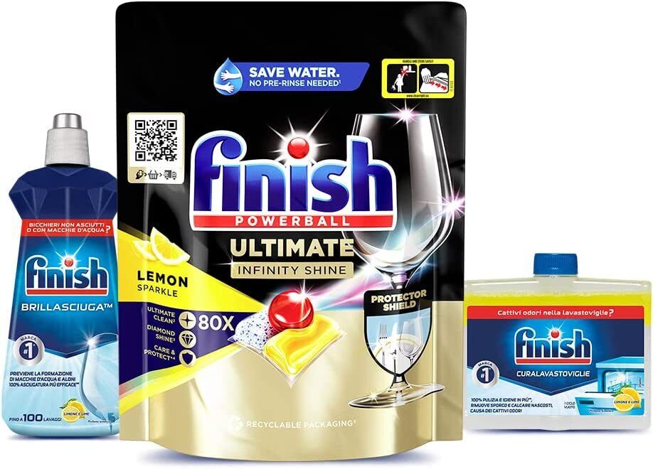 Finish Ultimate Infinity Shine Limone 80 lavaggi Brillantante Curalavastoviglie