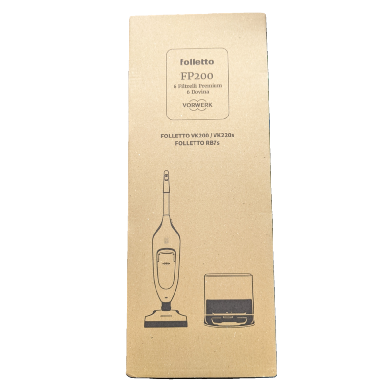 6 Sacchetti + 6 profumi per  Folletto VK200 - VK220S  - Folletto Originale - 752