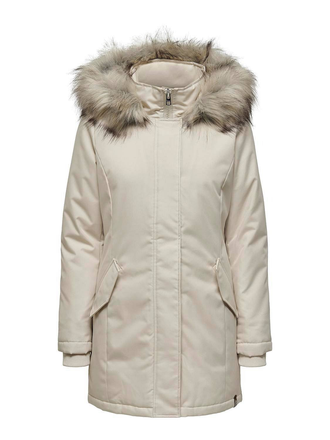 Only New Katy Parka Beige - Taglia M Abbigliamento Donna Giubbotti E Cappotti