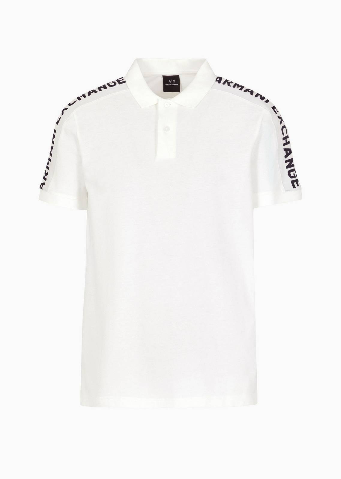 Armani Exchange Polo Shirt - Polo Con Tape Logo Multicolore - Taglia XL Uomo
