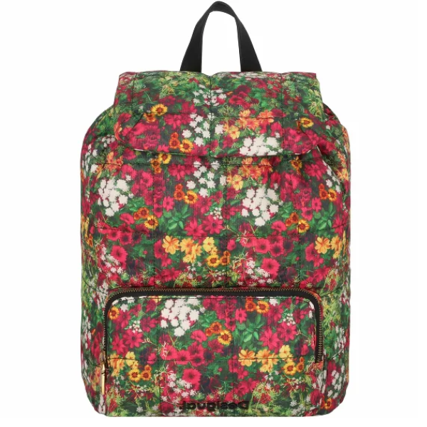 DESIGUAL - ZAINO DONNA FLOREALE MULTICOLORE BORSA IVY GRAZ 22WAKA26/4105 NUOVO