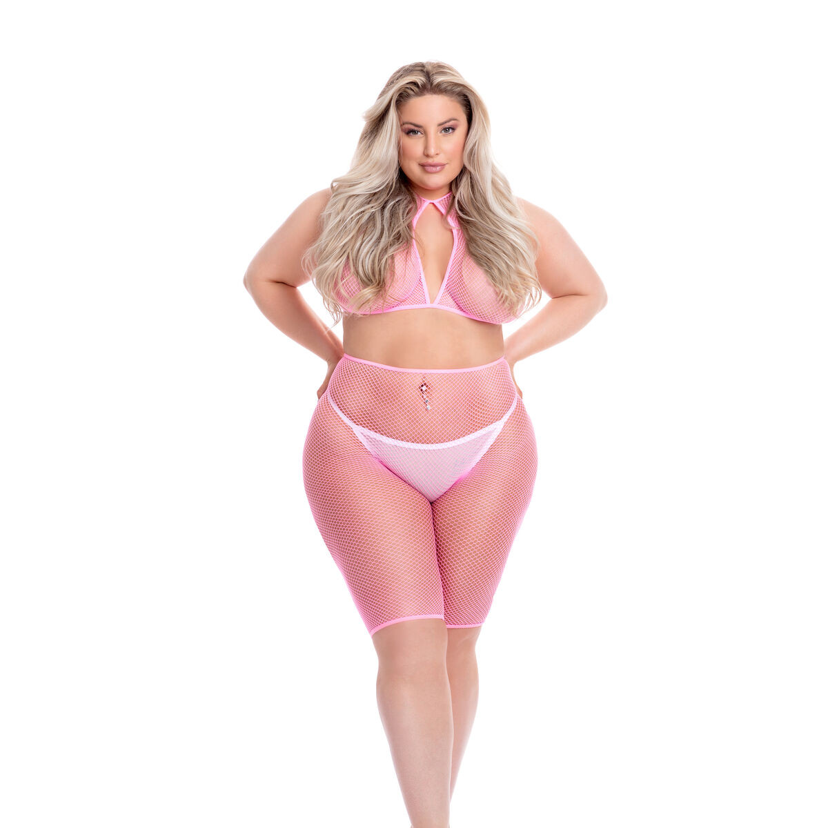 Set di Lingerie Pink Lipstick Rosa [XL]