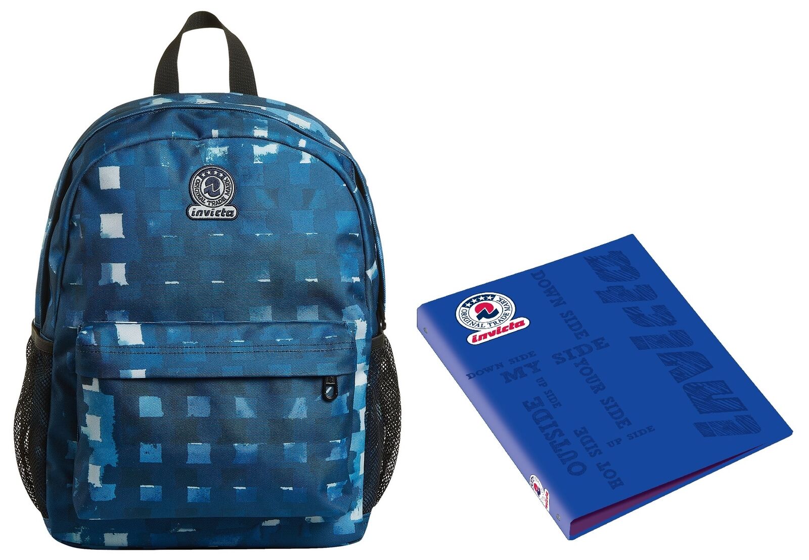Invicta Zaino BENIN S - Grid Shades - Tasca Porta Pc Imbottita - Scuola & Tempo