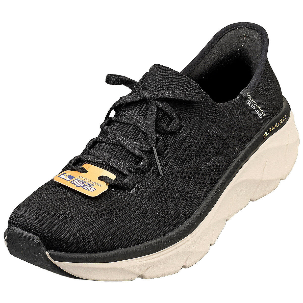 Skechers Slip-Ins Dlux Walker 2.0 Vegan Nero Tan Donna - 37 EU