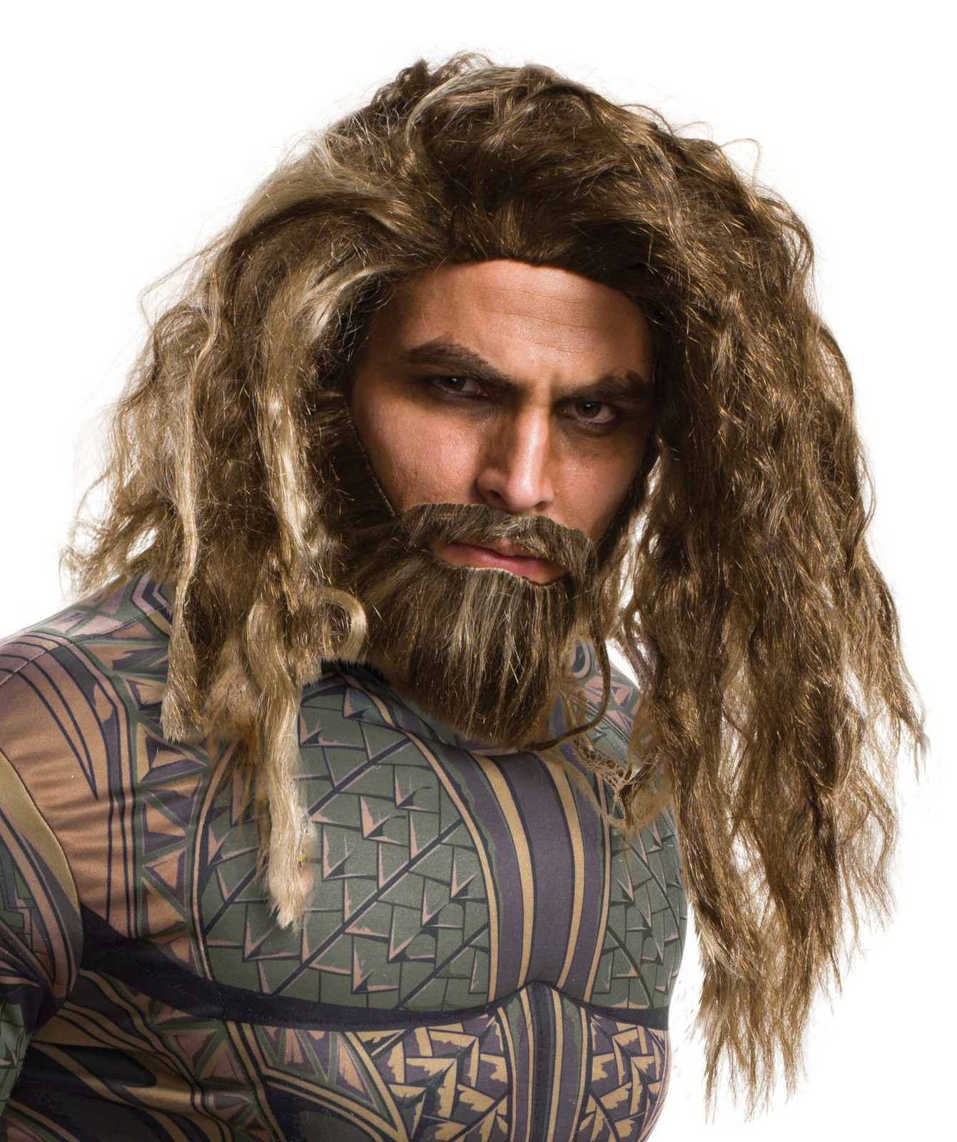 Parrucca e barba da Aquaman per adulto