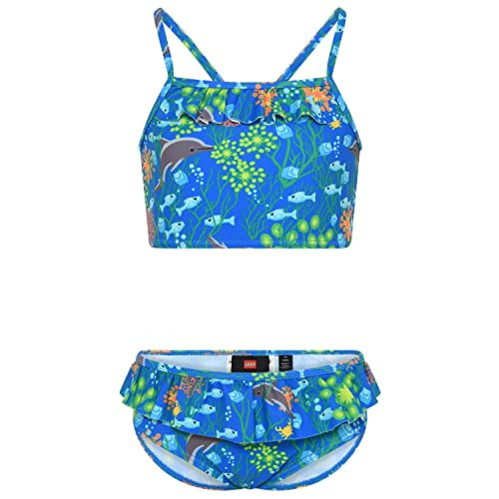 (TG. 98) LEGO Mädchen Bikini Set UPF 50+ Sonnenschutz LWAda 302, Blu, 98 Bambin