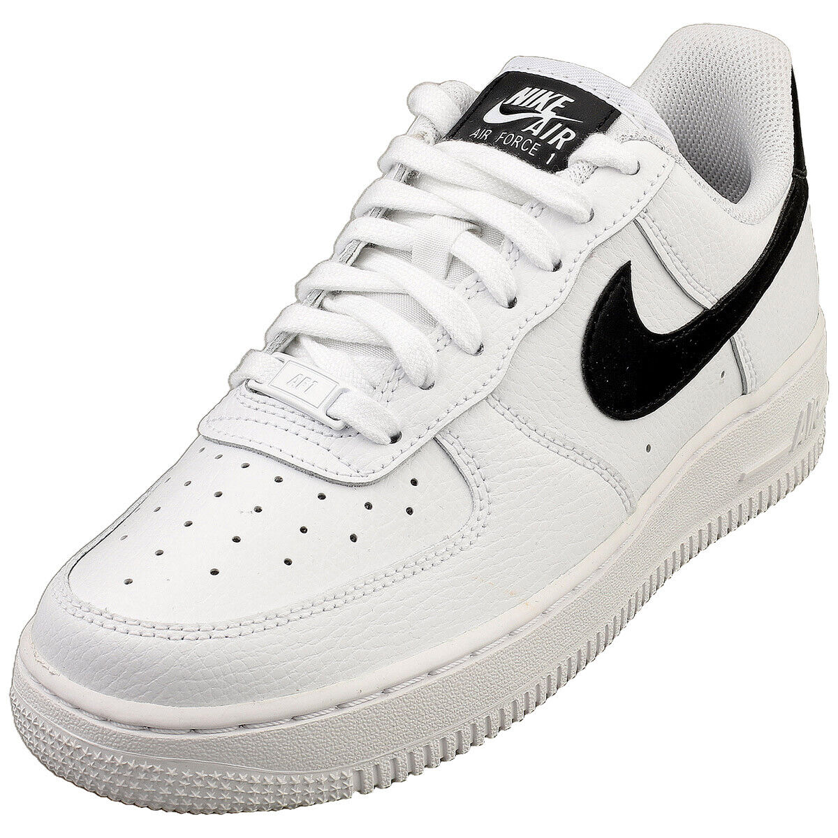 Nike Air Force 1 07 Bianco Nero Donna Moda Sneakers - 37.5 EU