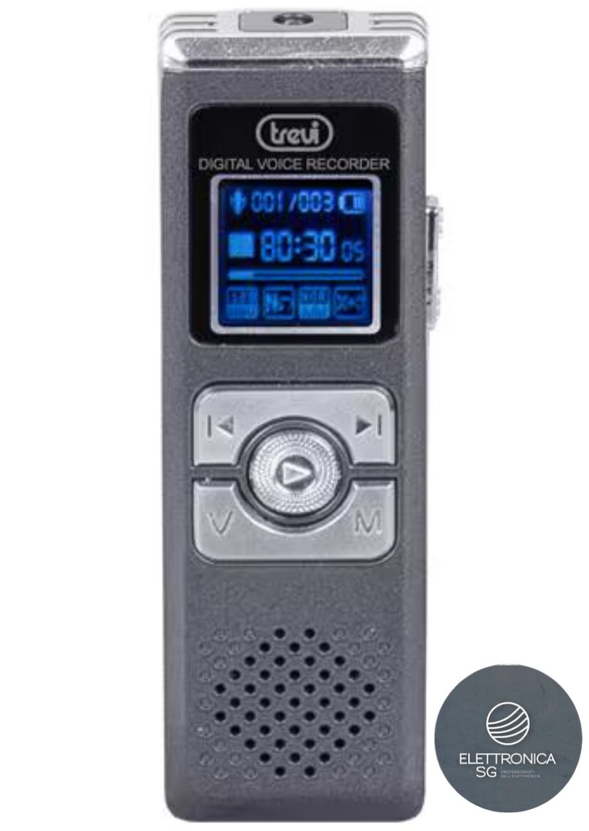 Mini Registratore Memo Audio 580 ore Trevi DR 437 SA con Attivatore Vocale 8 Gb
