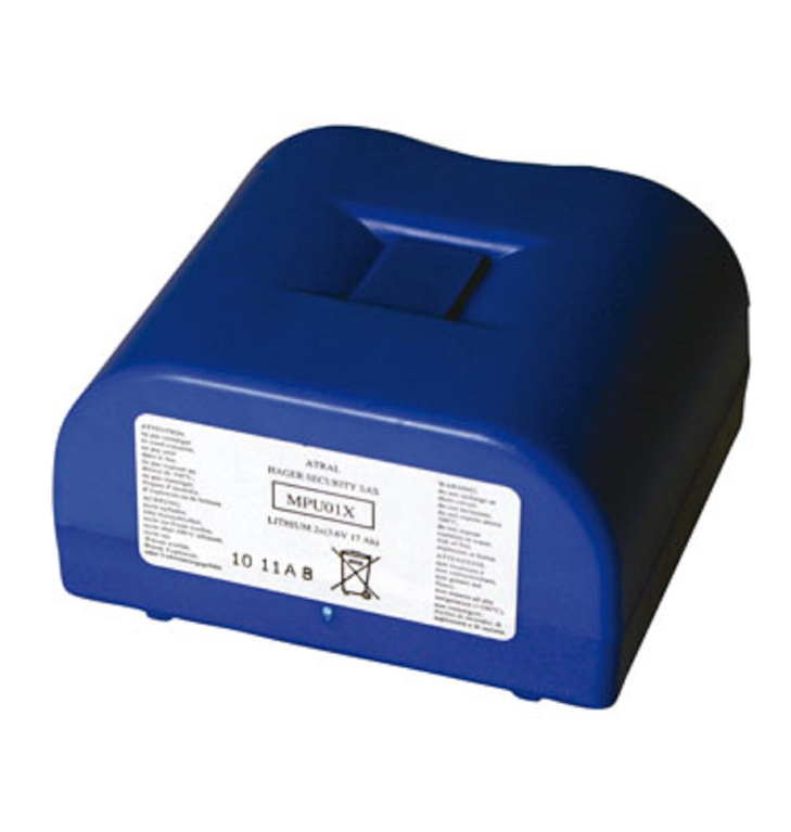 Pile al litio Logisty Hager 2x 3.7V 17Ah blu - MPU01X