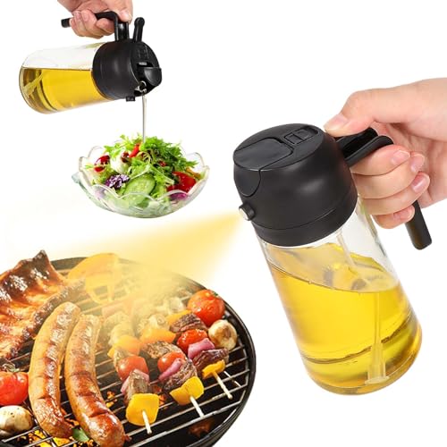 Blendura Spruzzino Olio, 2 In 1 Spruzzino Olio Per Friggitrice Aria, 470Ml Spruzzatore Olio Nebulizzatore Olio Oliera Spray, Spray Per Olio Da Cucina