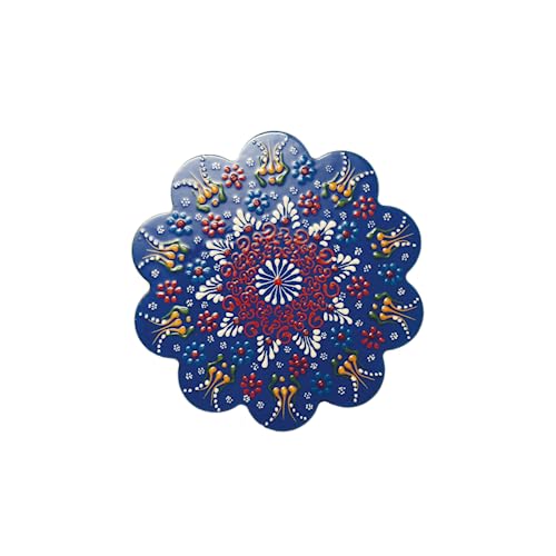 Mercati Srl Sottopentola Della Selezione Gioiapura Del Brand Wd Lifestyle Della Collezione Istanbul. Accessorio Realizzato In Ceramica, Di Colore Blu.