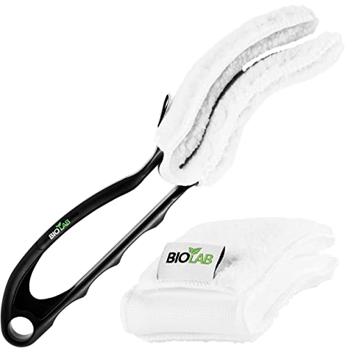 Biolab Pinze Per La Pulizia Delle Lamelle (Incl. 2 Tamponi) Raffstore, Spazzola Per La Pulizia Di Persiane E Raffstore, Pulitore Per Tende, Pulizia La