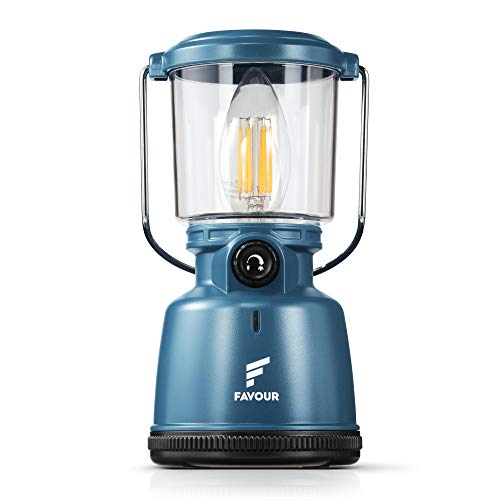 Lanterna Da Esterno Led Rétro | Luminosa Lampada Campeggio, Dimmerabile, Modalità Candela | Batteria Ricaricabile Incluso, Impermeabile Ip64, Antiurto