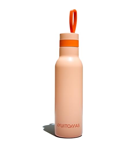 Muitomas, Borraccia Termica 500Ml, Borraccia Termica Leggera E Portatile In Acciaio, Borraccia Termica Design Elegante Con Chiusura Ermetica, Colore P