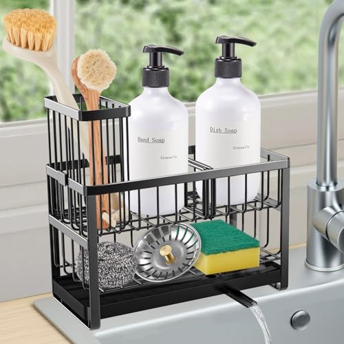 Sinnsally Sink Caddy Kitchen Organizer Per Lavello Da Cucina, Organizer Per Lavastoviglie, Organizzatore Per Piatti, Organizzazione Della Cucina, Lava