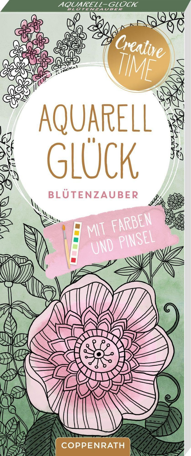 Marica Zottino Aquarell-Glück: Blütenzauber: 20 Ausmalmotive auf A (Schiebebuch)