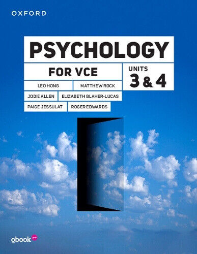 Psychology for VCE Unit 3 & 4 Student Book+obook pro: Victorian Curriculum