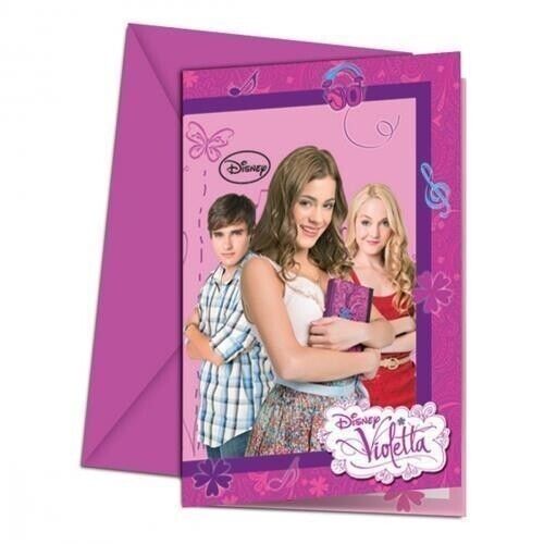 Disney: Violetta - 6 Inviti Con Busta -