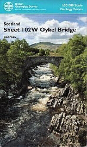 Oykel Bridge Bedrock 1:50 000 scale geology map Scotland 102W