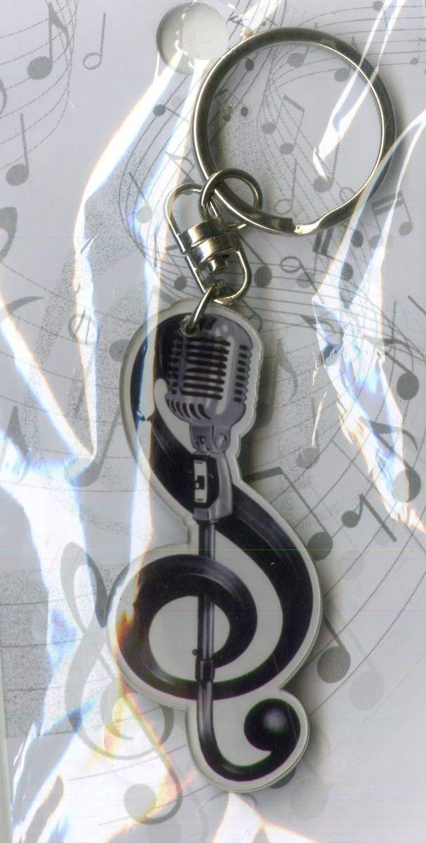 Portachiavi In Acrilico Note Musicali Sol Key 4 NUOVO