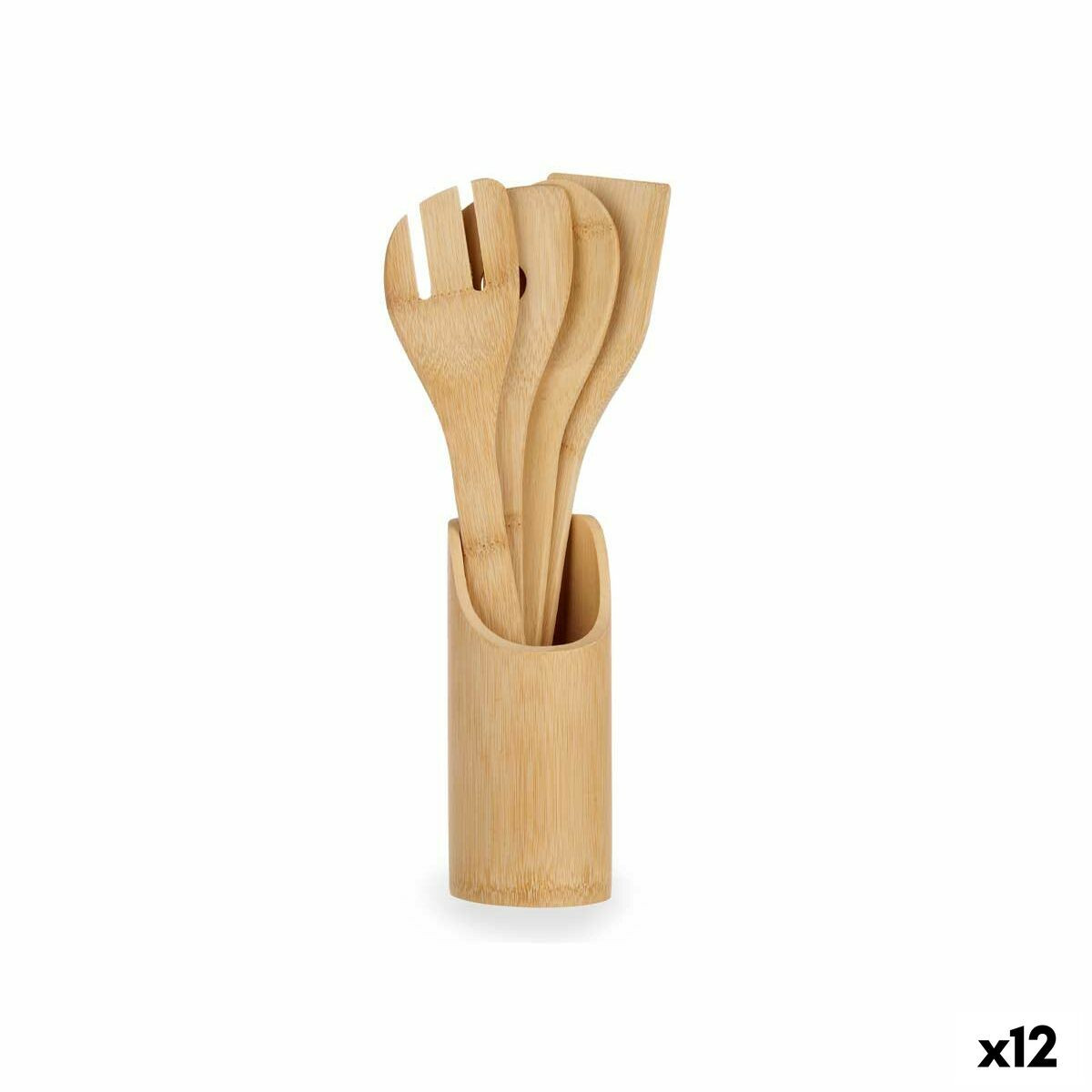 Set di Utensili da Cucina Kinvara 90960 Bambù [12 Unità]