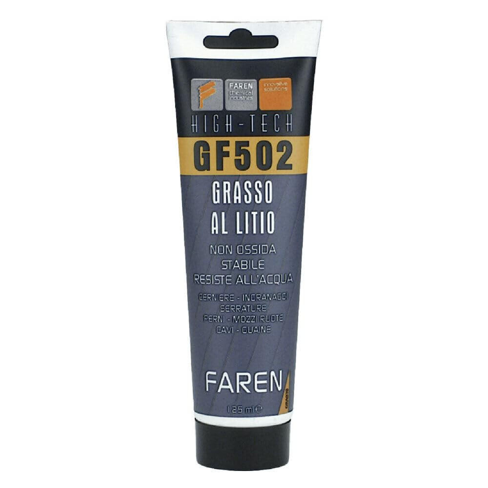 Grasso al litio faren gf502-125ml resiste all'acqua-lubrificante x automezzi