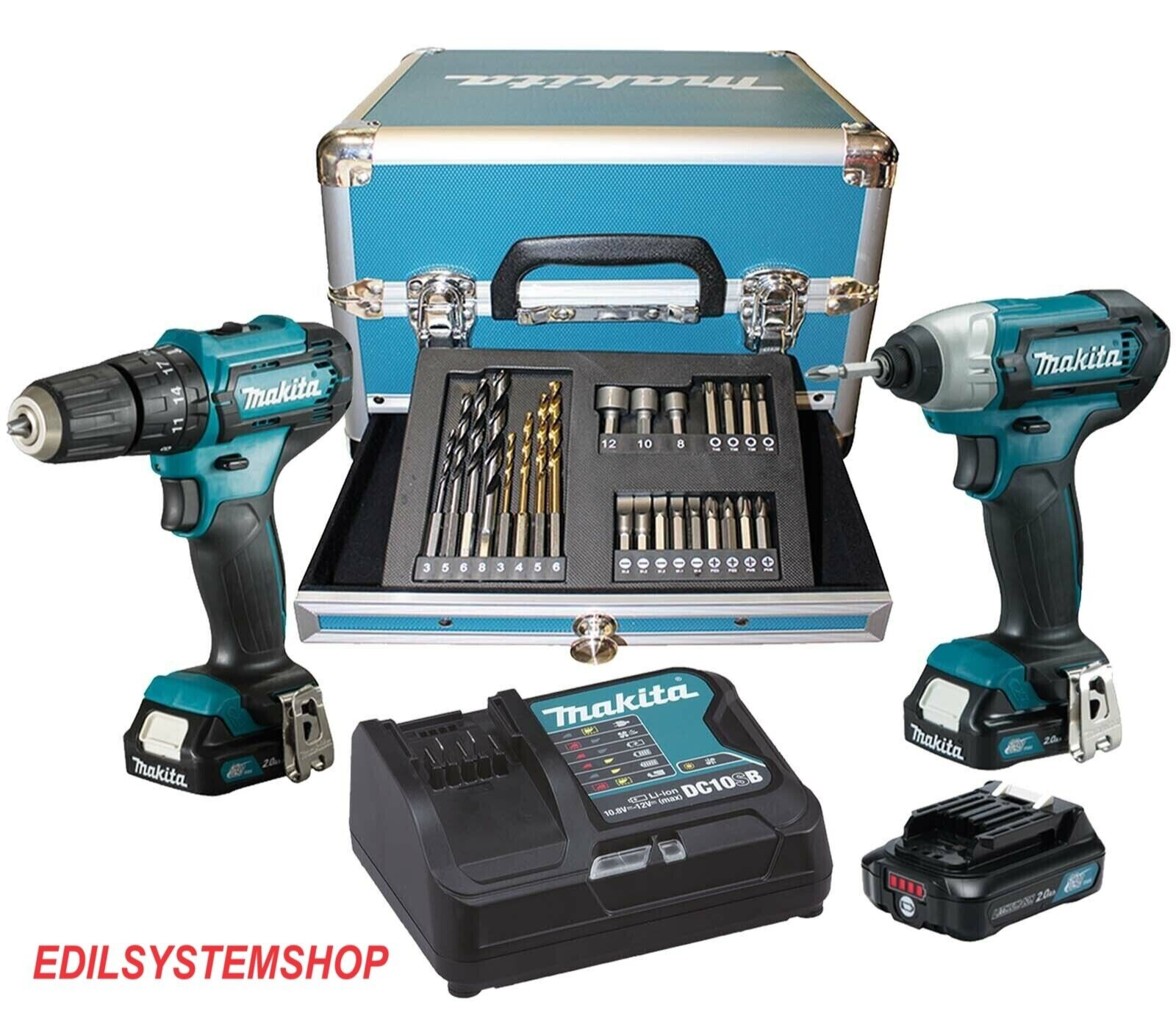 KIT TRAPANI AVVITATORI MAKITA CLX228SAX2 CON VALIGETTA 24 ACCESSORI