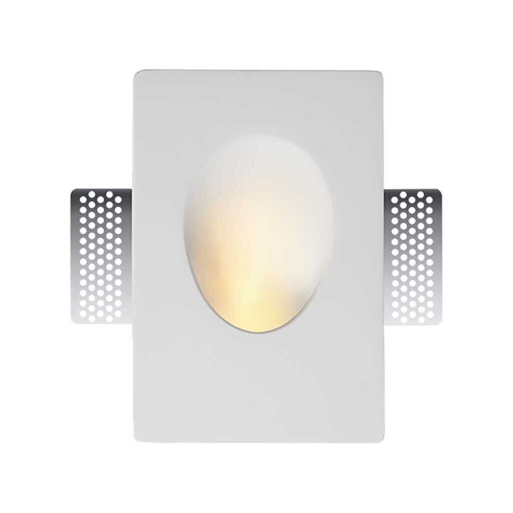 V-TAC VT-11007 portafaretto led in gesso - applique rettangolare da parete tagli