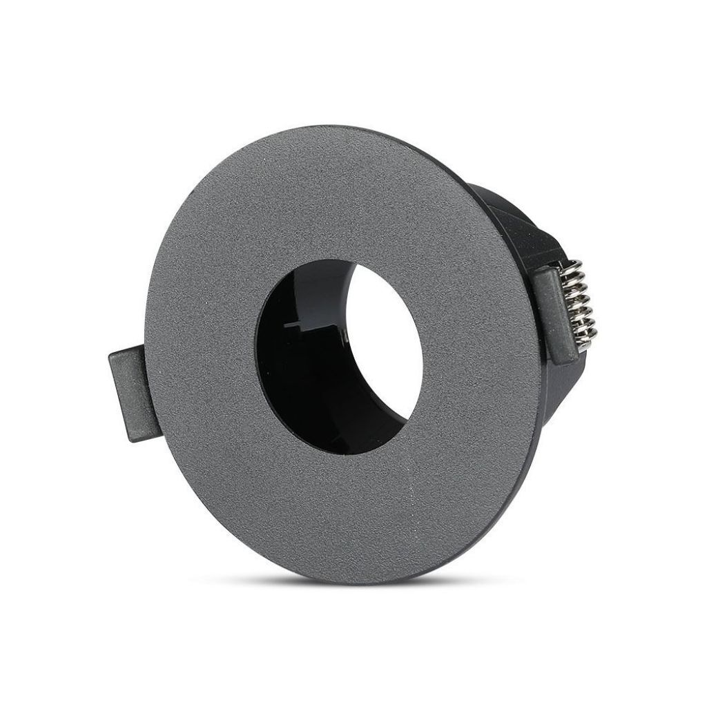 1 pz GU10 Fitting Black + Black Round