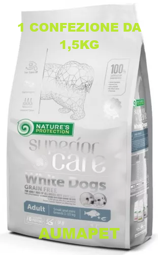 NATURE'S PROTECTION SUPERIOR CARE WHITE DOGS GRAIN FREE CANI ADULT MINI 1,5 KG
